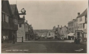 POSTAL WALTER SCOTT MATT RP NOCHE EN BURFORD HIGH STREET C1937 - Imagen 1 de 2