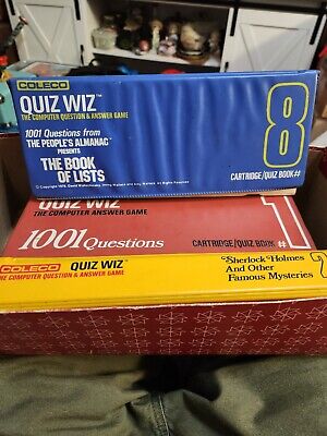 Coleco Quiz Wiz Electronic Trivia Game with 4 Cartridges 