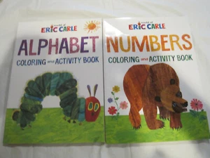 Lot of 2~Eric Carle Coloring and Activity Books~Alphabet Numbers~LBDE5 - Foto 1 di 5