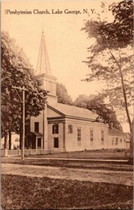 1910. LAGO GEORGE, NY. IGLESIA PRESBITERIANA. POSTAL. - Imagen 1 de 2