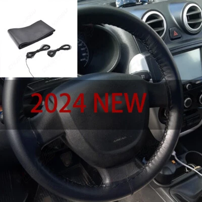38cm/15inch Steering Wheel Cover For Mercedes Benz New Faux Leather Nice Black - Image 1 of 4