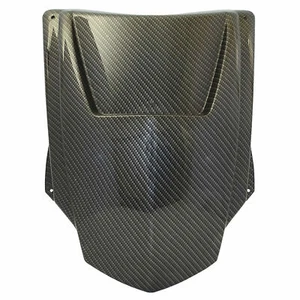 Carbon Front Headlight Cover Large Shield For YAMAHA Zuma BWS X-Over 125 YW125 - Picture 1 of 6