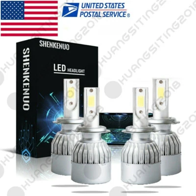 Kit combinado de 4 bombillas LED para faros de coche H7 haz alto bajo para Smart Fortwo 2008-2015 Foto 1 de 4