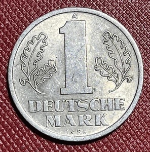 Germany, East (GDR) 1956-A Aluminum 1 Deutsche Mark. Berlin Mint . KM# 13 - Picture 1 of 2