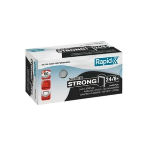 Scatola 5000 punti per cucitrice 24/8+ Zincati RAPID 24860100 da 10 a 50 Fogli - Foto 1 di 1