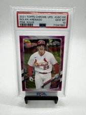 2021 Topps Chrome Update Nolan Arenado Pink Wave Refractor PSA 10