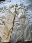 Topman Stretched Tapered Cream Jeans 32?W