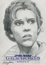 Star Wars Galactic Files Series 2 Sketch Card By Hayden Davis