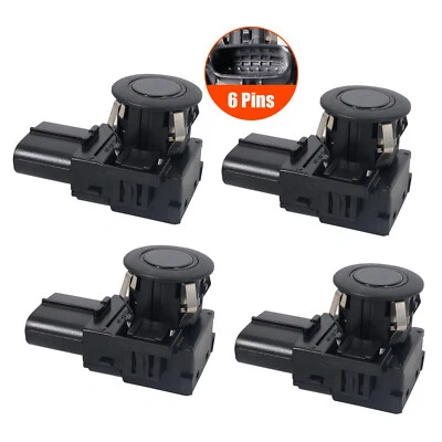 4* Parking Assist Sensor & Retainer Holder Black for 11-17 Toyota Sienna Lexus Foto 1 de 4