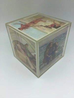 Bloque de cubo de fotos vintage con 5 fotos originales de stock marco de fotos de los años 70  Foto 1 de 4