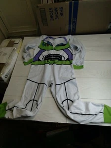 (1) Pre-owned Buzz Lightyear Toy Story Costume Flannel Pajama One Piece Size 8 . - Picture 1 of 4