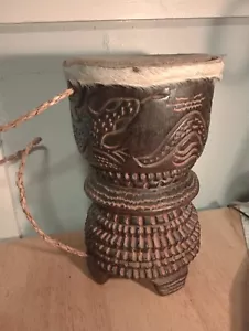 Tambor de mano Djembe tallado a mano - Imagen 1 de 11