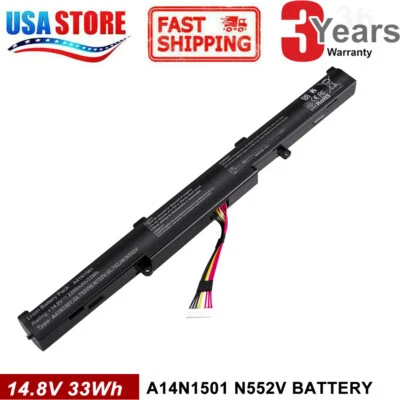 Battery A41N1611 For Asus GL553VD GL553VW GL553VE GL753V FX53VD ZX53V - Image 1 of 4