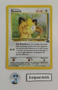 😼Meowth #10 Black Star, Holographic, Near Mint. ¿PSA 9?. Pokemon Trading Card😼 - Imagen 1 de 2