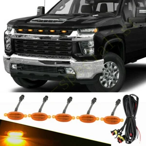 For Chevrolet Silverado 3500 HD Front Grille LED Amber Light Raptor Style Cover - Picture 1 of 5