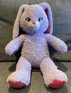 Build A Bear Paw Princess Purple Bunny Rabbit Plush Sparkly Stuffed BABW 16" EUC - Foto 1 di 3