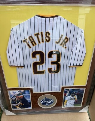 FERNANDO TATIS JR Signed Framed Jersey San Diego Padres Beckett Authenticated  - Image 1 of 2