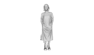 Printle E Femme 065--Young Woman Standing Dress Figure for Dioramas Train Sets - Picture 1 of 11