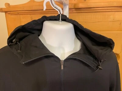 Armani Collezioni Loro Piana Storm System Black Wool Jacket w/Hood  46 Thrashed - Image 1 of 4