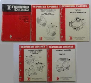 5x Tecumseh Engines Mechanic's Handbooks 4-Cycle & Overhead Valve Engines - Picture 1 of 8