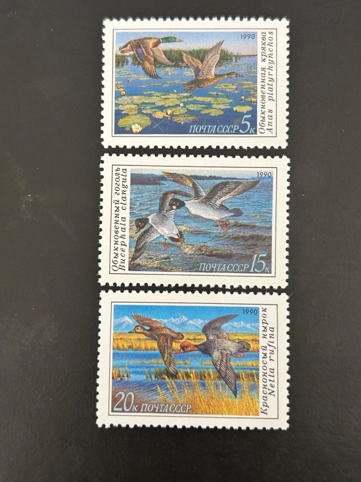 Russia Stamps SC# 5906-08 Ducks set of 3  MNH 1990 - Image 1 of 1