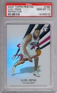 2004-05 TOPPS PRISTINE REFRACTOR LUOL DENG ROOKIE #188 PSA 10 GEM MINT **POP 6**