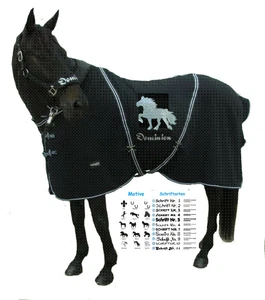 Catago Abschwitzdecke-Fleecedecke mit Halsteil +/- Namen und Motiv