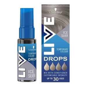 Schwarzkopf Colour Drops, Vegan, Semi-Permanent, Lasts 2 to 12 Washes Ice Silver - Picture 1 of 9