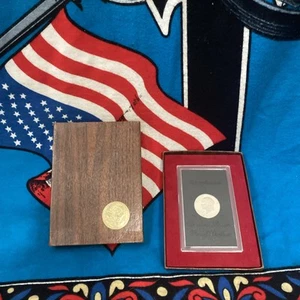 Silver 1971 S Proof Eisenhower Original Brown Box Ike Dollar 40% Silver Coin - Picture 1 of 8