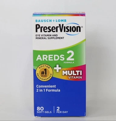 Gel blando multivitamínico PreserVision Areds2 Formula - 80 unidades 3/2026+ Foto 1 de 3