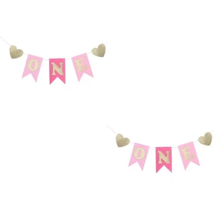 2 Count Stuhlblumendekoration Baby Ideen Zum 1. Geburtstag Erster Banner - Bild 1 von 11