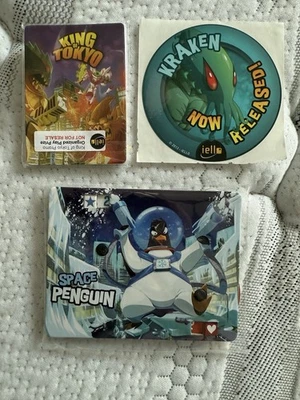 Iello Games Space Penguin Promo And King Of Tokyo Card Promo Set - Image 1 of 2