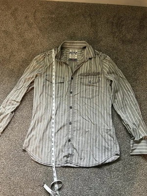 FC72 Men’s Striped Button-Up Shirt Long Sleeve Size M Casualwear - Image 1 of 4