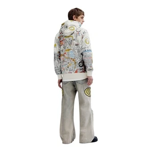 WER ENTSCHEIDET WAR X JEAN-MICHEL BASQUIAT X H&M RELAXED FIT HOODIE GR XL - Bild 1 von 6