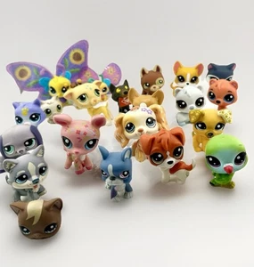 Vtg LPS Littlest Pet Shop Toy Lot Of 24 Deer Husky Kitten Dachshund Spaniel More - Picture 1 of 11