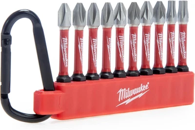 Milwaukee - Shockwave Impact Duty Screwdriver Bit Carabiner Set 10 Piece