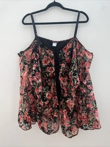 Top Venus Verano Floral Talla 3X Floral Hombro Descubierto Manga Larga - Imagen 1 de 7