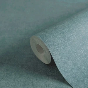 Ligero Estructurada Papel de Pared Pintado En Putzoptik – Azul, Petróleo - Imagen 1 de 11