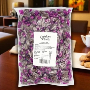 Chocolate Flavoured Fudge Sweets Individually Wrapped Bulk Sharing Bag 200g–3kg - Picture 1 of 12