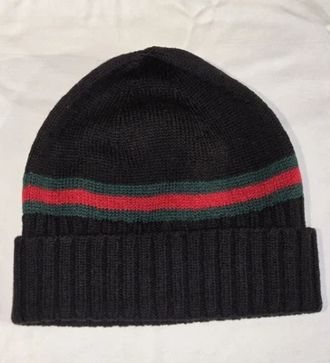 Gucci Black , Green And Red Stripe  beanie Hat - Image 1 of 4