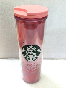 Starbucks Twist Lid Tall Tumbler Travel Cup 16 oz Mermaid & Falling Heart Design - Bild 1 von 9