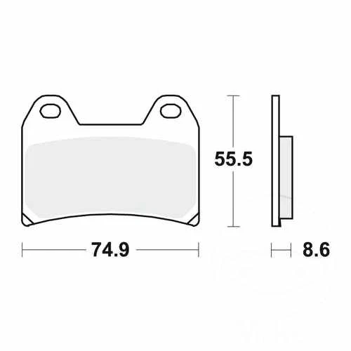 TRW Brake Pads Sintered MCB683SV Fits Cagiva Raptor 1000 2000-2005 - Image 1 of 1