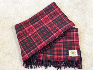 Orig.The Woollen Mill Edinburg Scotland Heavy Wool "Red Grant" Blanket 58"x 73" - Picture 1 of 7