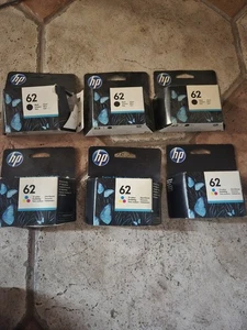 Original HP Patronen 3x HP 62 Black + 3x HP 62 Color Envy Office Jet - Zdjęcie 1 z 1