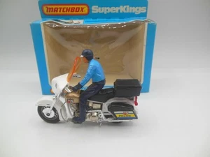 Matchbox Superkings K-83 Harley Davidson Motorcycle Police with Rider - Imagen 1 de 13