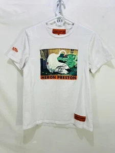 Rara maglietta Heron Preston S/M bianca Dying Swan CTNMB designer **DIFETTI - Foto 1 di 11