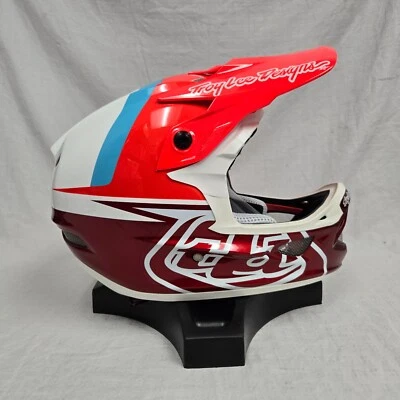 Casco de bicicleta Troy Lee Designs D3 Fiberlite inclinado rojo grande (la pantalla fue de $249.99) Foto 1 de 4