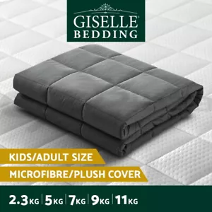 Giselle Weighted Blanket 7KG 9KG 5KG 2.3/11KG Kids Adult Deep Relax Calm Gravity - Picture 1 of 26