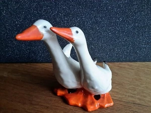 Uralte Keramik Figur Gans Gänsepärchen - Bild 1 von 7