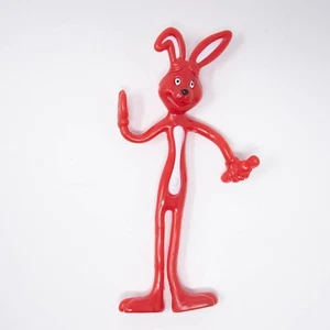 Bendy Rabbit Bendable Bunny Bunnies Twist Posable Toy Red 5” - Picture 1 of 5